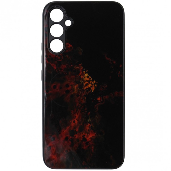 Husa tip capac spate silicon TPU si plastic multicolor, Red Nebula, pentru Samsung Galaxy A34 5G