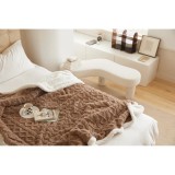 Cumpara ieftin Patura Cocolino cu Blanita Uni, Model Tricotat-JO256 BEJ