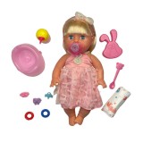 Papusa interactiva cu 8 functii, 10 accesorii, senzor atingere, gangurit, face, ProCart