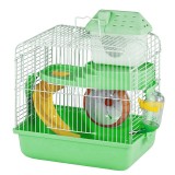 Cusca pentru hamsteri Ropet&reg;, cu accesorii incluse, 27x21x27 cm, Tava Verde