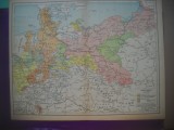 HOPCT DOCUMENT-HARTA VECHE NR 51 PRUSIA CUCERIRI 1806 -D=320/250 MM LEIPZIG 1918, Europa, Documente
