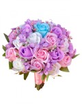 Buchet mare personalizabil cu trandafiri, plante decorative si hortensii (Multicolor), Eventissimi&reg;