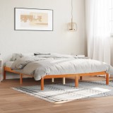 vidaXL Cadru de pat, maro ceruit, 150x200 cm, lemn masiv de pin