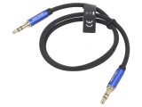 Cablu Audio Jack 3.5mm 3-Pin 0.5m Negru, Vention