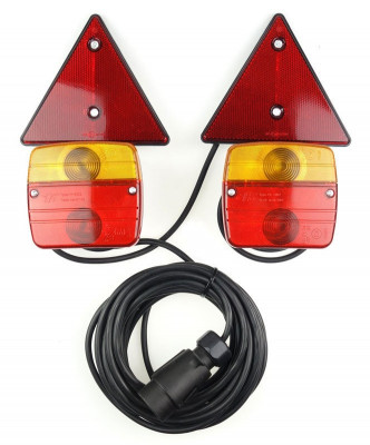 Set Lampi Magnetice Pentru Remorca Cu Triunghi Amio 02095 foto
