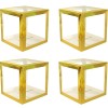 Set 4 cutii pentru baloane, flippy, model simplu, tematica aniversare, cuburi decorative din plastic, accesorii pentru petrecere, 30 x30 cm, transpare