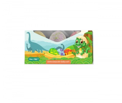 Bombe de baie EASYCARE BABY ou de dinozaur cu suprize, parfum fructe 3buc/cut foto