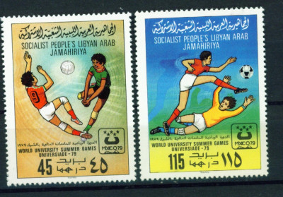 LIBIA 1979 SPORT UNIVERSIADA VOLEI FOTBAL foto