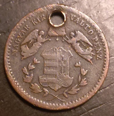 Moneda Ungaria - 1 Kreuzer 1868 foto