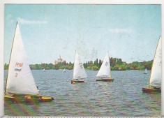 bnk cp Bucuresti - Yole pe lacul Herastrau - circulata - marca fixa