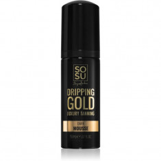 Dripping Gold Luxury Tanning Mousse Dark spuma autobronzanta pentru a scoate in evidenta bronzul 150 ml