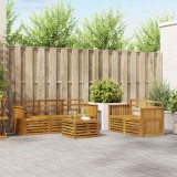 vidaXL Set Canapele Lemn Masiv Acacia Gradina Exterior Durabil Maro Modular