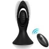 Armony Anal-Vibrator si Plug Anal din Silicon Negru-10 Trepte