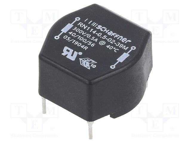 Inductor SCHAFFNER bobinat cu compensare THT 39mH 500mA 830m&Omega;