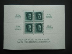 CV2 1937 BLOC GERMANIA REICH MNH