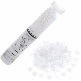 Tun de Confetti, Cyrax, 30 cm, Model Fulgi de Zapada din Hartie, Ambalaj din PET, Alb