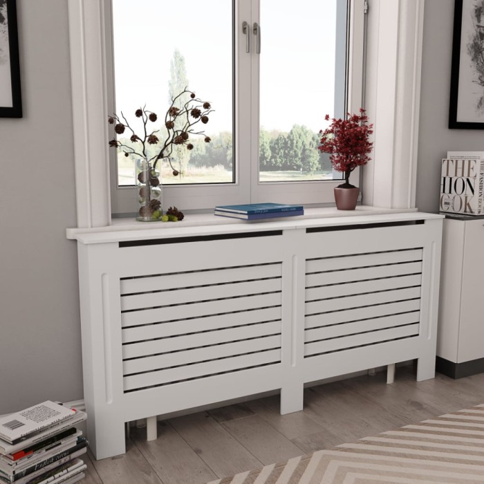 Gossi masca pentru calorifer, mdf, 172x19x81,5 cm, alb