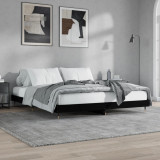 VidaXL Cadru de pat, negru, 200x200 cm, lemn prelucrat