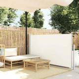 Cumpara ieftin Copertină laterală retractabilă de terasă, crem, 120 x 500 cm