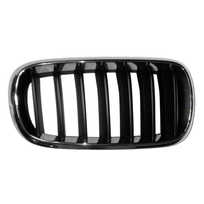 Grila radiator, masca fata Bmw X5 (F15), 10.2013-, parte montare partea dreapta, cu rama cromata, trebuie vopsita, fara primer, 20T105-2, Aftermarket foto