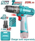 TOTAL - MASINA DE GAURIT CU PERCUTIE - 12V -1.5Ah (NU INCLUDE INCARCATOR) PowerTool TopQuality