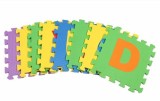 Covor din spuma tip puzzle, litere, antiderapant, termoizolant, pentru copii, impermeabil, 10 piese, spuma EVA, 29 x 29 x 0.8 cm dimensiune piesa