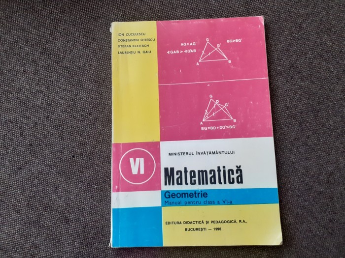 GEOMETRIE MANUAL PENTRU CLASA A VI A ION CUCULESCU