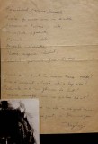 TUDOR ARGHEZI - Manuscrisul poeziei Păm&acirc;ntul, țarina, bucatele