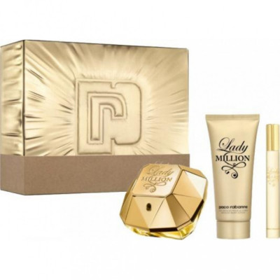 Set cadou femei parfum si lotiune de corm Paco Rabanne Lady Million - 3 piese StarHome GiftGalaxy foto