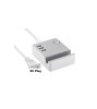 Stație de &icirc;ncărcare USB cu 3 porturi cu cradle IQ Tech - mufă UE-Culoare Alb, Ugreen