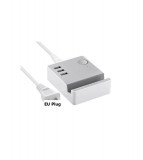 3 Port USB Charging Station With Cradle IQ Tech-Culoare Alb