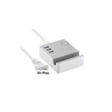 Stație de &icirc;ncărcare USB cu 3 porturi cu cradle IQ Tech - mufă UE-Culoare Alb
