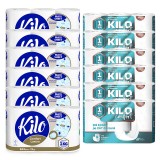 Set 36 role Hartie igienica Kilo Confort, 6 kg, 5 straturi + Set 18 prosoape Kilo Confort monorola, 2 straturi, 6 Kg