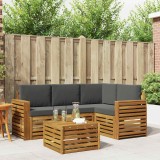 vidaXL Seturi de mobilier 5 pcs Natural și Antracit Lemn compozit 3374777