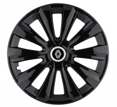 Set 4 Capace Roti Autohelix MSA&amp;reg; potrivite jantelor de 14 inch, pentru Renault Nou model Delta Black foto