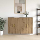 vidaXL Dulap montat pe perete 2 pcs Stejar Artizanal 69,5 x 34 x 90 cm 3394513