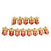 Set Baloane Party Happy Birthday Rosu Auriu, Ghirlanda Aniversare, Folie Aluminiu, 83x36cm, 99x56cm