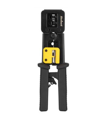 Cleste sertizare RJ45 RJ12 RJ11 RJ 6P RJ 8P + cutit pentru dezizolare REBEL RB-1007 foto