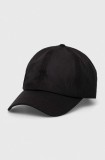 Barbour șapcă de baseball din bumbac culoarea negru, neted