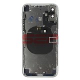 Carcasa Completa iPhone X Alb + Suport SIM, Butoane, Flex Magsafe, Geam Camera Spate - Original