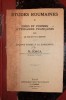 ETUDES ROUMAINES