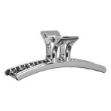 Clamă de păr subțire, argintie, 13 cm, CMCLASS