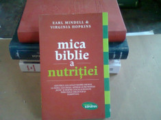 MICA BIBLIE A NUTRITIEI - EARL MINDELL foto