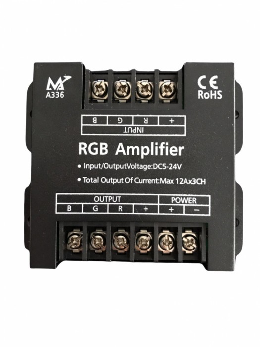 Amplificator RGB LED 12-24V DC, 30A, A336