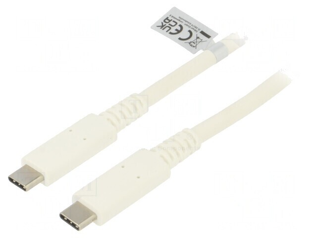 Cablu USB-C 4.0 Alb 0,8m 40Gbps
