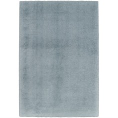 Covor Premium Belgian Model Soft Rimini 71481-090, Albastru, Gri, Marime 80 x 150 cm, Lungime Fir 22 mm, Poliester Reciclat, Antialergic, Living, Dorm