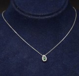 Colier din argint Lacrima cu piatra Verde Arg361C, Argintboutique