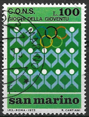 B0600 - San Marino 1973 - Sport 1v.stampilat,serie completa foto