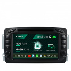 [RESIGILAT] Navigatie Mercedes Benz C-Class W203 Vito Viano CLK, Android 12, A-Octacore 4GB RAM + 64GB ROM cu DVD, 7 Inch - AD-BGAMBCC7AC foto