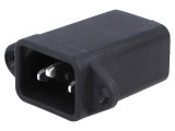 Conector Alimentare AC IEC 60320 1A 250V Lipire